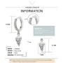 YANODA 14K Gold Plated Huggie Earrings Small Hoop Charm Spike Earrings with Cubic Zirconia Drop Dangle Geometric Cartilage Earrings Cute Ear Piercing Simple Dainty Gifts for Women
