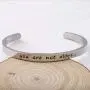 WUSUANED Friendship Bracelet You are Not Alone Cuff Bracelet Inspirational Quote Jewelry Encouragement Gift for Best Friend WUSUANED Friendship Bracelet You are Not Alone Cuff Bracelet Inspirational Quote Jewelry Encouragement Gift for Best Friend