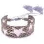 Boho Chic Wide Glass Seed Beads Adjustable Tassel Bracelet Fashion Jewelry