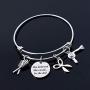 Eigso Hairdresser Gift Bracelet Keychain She Believed She Could Cosmetology School Graduation Gift Hair Stylist Jewelry