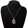 Vinjewelry Sofia Necklace Amulet Teardrop Amethyst Pendant Necklace Sofia Princess Costumes Jewelry for Little Girls