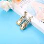ORAZIO Crystal Wedding Bridal Jewelry Set for Women Rhinestone Necklace Dangle Earring Bracelet for Bride Bridemaids