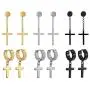 Aroncent 6 Pairs Stainless Steel Cross Dangle Huggie Hinged Hoop Earrings,Piercing Christmas Cross Huggie Stud Earrings Gift for Men Women Wedding Valentines Day Aroncent 6 Pairs Stainless Steel Cross Dangle Huggie Hinged Hoop Earrings,Piercing Christmas Cross Huggie Stud Earrings Gift for Men Women Wedding Valentines Day