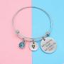 Adjustable Sister Birthstone Bracelet Not Sisters By Blood But Sisters By Heart Charm Bangle for Sister Best Friend Birthday Jewelry Gift