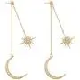 Feximzl Fashion Shiny Crystal Star Moon White Gold Color Drop Earrings Jewelry for Women Earring Jackets Feximzl Fashion Shiny Crystal Star Moon White Gold Color Drop Earrings Jewelry for Women Earring Jackets