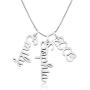 MyNameNecklace Personalized Vertical Name Necklace in Cursive in Sterling Silver 925 / Gold Plating - Classic Delicate Jewelry Gift for Her