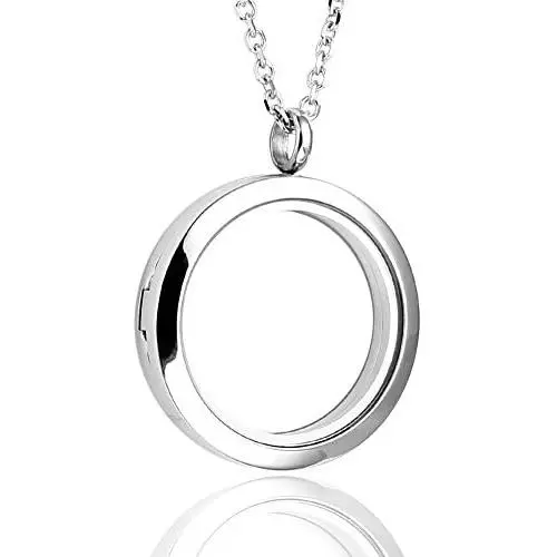 Jovivi 25mm/30mm Living Floating Memory Glass Locket Necklace - Stainless Steel Secure Magnetic Closure Jovivi 25mm/30mm Living Floating Memory Glass Locket Necklace - Stainless Steel Secure Magnetic Closure