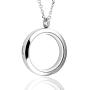 Jovivi 25mm/30mm Living Floating Memory Glass Locket Necklace - Stainless Steel Secure Magnetic Closure