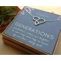 EFYTAL Grandma Gifts, 925 Sterling Silver Infinity Heart Necklace for Grandmother / Mother / Daughter / Granddaughter, Mom Necklaces for Women, Birthday Gift, Mothers Day Jewelry, Mothers Day