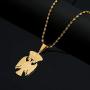 Stainless Steel Republic of Serbia Eagle Pendant Necklace for Women Men Srbija Serbian Chain Jewelry