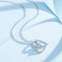 AEONSLOVE Sterling Silver Butterfly Necklace for Women, Heart Pendant Butterfly Jewelry Gifts for Girls Girlfriend, 18'' Chain