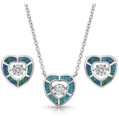 Montana Silversmiths River of Lights Dancing Heart Jewelry Set Montana Silversmiths River of Lights Dancing Heart Jewelry Set