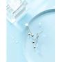 Tiny Star Ball Chain Drop Dangle Sterling Silver Earrings for Women Teen Girls 925 White Gold Plated Cartilage Hypoallergenic Polish Pentagram Dangling Cute Holiday Jewelry Daughter Gift