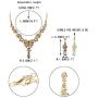 EVER FAITH Austrian Crystal Bridal Floral Wave Teardrop Necklace Earrings Set