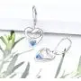 JO WISDOM Women Claddagh Earrings,925 Sterling Silver Irish Celtic Claddagh Love Heart Drop & Dangle Leverback Earrings