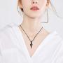 Stainless Steel Hypoallergenic Necklace Black Gold Silver Pendant Necklace for Boys Men Teens
