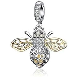 Insect Charm 925 Sterling Silver bee,Butterfly, Dragonfly, Animal Charms Fit on 3mm Pandora Snake Chain Bracelet