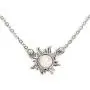 YAZILIND Artificial Opal Sunflower Shape Pendant Clavicle Chain Necklace YAZILIND Artificial Opal Sunflower Shape Pendant Clavicle Chain Necklace