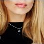 Dancing Diamond Petite Heart Pendant Necklace in 925 Sterling Silver by Parade of Jewels (1/7 ct.tw.), 18''