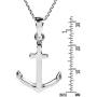 AeraVida Nautical Anchor Cross of Hope .925 Sterling Silver Pendant Necklace