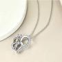 YAFEINI Elephant Necklace Sterling Silver Flying Butterfly Heart Pendant Jewelry Birthday Gifts for Women