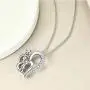 YAFEINI Elephant Necklace Sterling Silver Flying Butterfly Heart Pendant Jewelry Birthday Gifts for Women