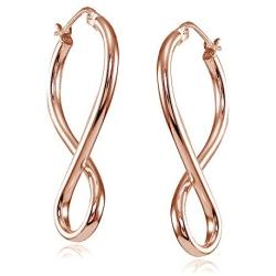 Hoops & Loops Sterling Silver Infinity Polished Hook Endless Earrings