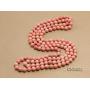 JYXJEWELRY Long Strand Pink Coral Necklace 9mm Handmade Coral Beads Opera Endless Necklace 56''