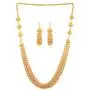Touchstone Indian Bollywood Handcrafted Traditional Royal Mughal Kundan Polki Meenakari Enamel Colorful Wedding Designer Jewelry Long Necklace Set in Gold and Silver Tone for Women.