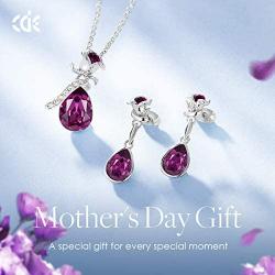 CDE Jewelry Sets for Women Rose Gold Jewelry Embellished with Crystal from Austria Mothers Day Jewelry Gifts Necklace and Earrings Set for Mom Wife