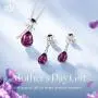 CDE Jewelry Sets for Women Rose Gold Jewelry Embellished with Crystal from Austria Mothers Day Jewelry Gifts Necklace and Earrings Set for Mom Wife CDE Jewelry Sets for Women Rose Gold Jewelry Embellished with Crystal from Austria Mothers Day Jewelry Gifts Necklace and Earrings Set for Mom Wife