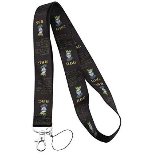 AKTAP RBG Dissent Collar Jewelry Ruth Bader Ginsburg Lanyard Keychains Keys Whistles Wallet ID Card Holder Gift for RBG Fans AKTAP RBG Dissent Collar Jewelry Ruth Bader Ginsburg Lanyard Keychains Keys Whistles Wallet ID Card Holder Gift for RBG Fans