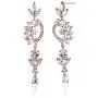 CZ Bridal Earrings for Wedding 14k White Gold Plated Wedding Earrings for Bride Bridesmaids Crystal Cubic Zirconia Rhinestone Cluster Floral Leaf Earrings Elegant Bridal Jewelry for Women Girls CZ Bridal Earrings for Wedding 14k White Gold Plated Wedding Earrings for Bride Bridesmaids Crystal Cubic Zirconia Rhinestone Cluster Floral Leaf Earrings Elegant Bridal Jewelry for Women Girls