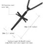 XIEXIELA Baseball Cross Pendant Necklace.Baseball Bats Athletes Stainless Steel Crucifix Pendant Chain Necklaces 22'' Rope Chain for Teen Boys Men Women Girls