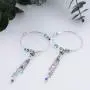 Stainless Steel Boho Hoop Earrings, Pink Stone/Nature Agate/Turquoise Beads/Circle Tassel Dangle Hoop Earrings Round Statement Earrings for Women Stainless Steel Boho Hoop Earrings, Pink Stone/Nature Agate/Turquoise Beads/Circle Tassel Dangle Hoop Earrings Round Statement Earrings for Women