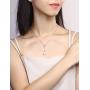 Boosca Freshwater White Pearl Pendant Necklace Fine Jewelry with 925 Sterling Silver Birthday Gifts for Women Wife Girlfriend Mom