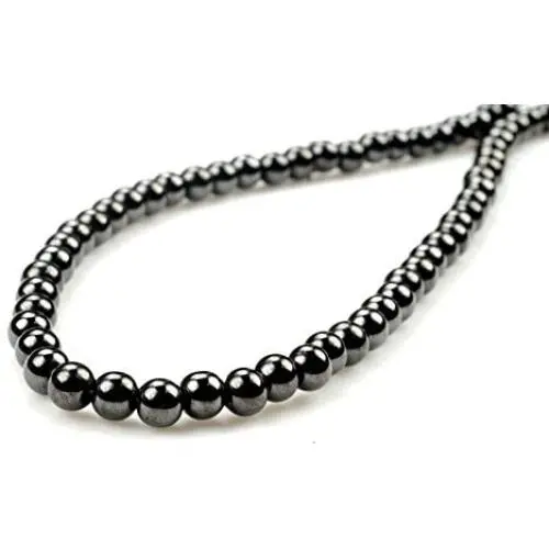 PURPLE WHALE Magnetic Hematite Round Bead Necklace 20'' | for Healing and Pain Relief, Stones for Healthy Blood Circulation PURPLE WHALE Magnetic Hematite Round Bead Necklace 20'' | for Healing and Pain Relief, Stones for Healthy Blood Circulation