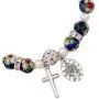 Rosemarie Collections Womens Cloisonne Beaded Stretch Rosary Bracelet with Crucifix and Miraculous Medal Rosemarie Collections Womens Cloisonne Beaded Stretch Rosary Bracelet with Crucifix and Miraculous Medal