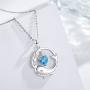 TRISHULA Whale Necklace for Women,925 Sterling Silver Cute Animal Whale Wave Pendant with Blue Zircon Jewelry Whale Lovers Gift for Women Girl Mom Daughter