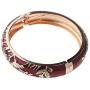 UJOY Cloisonne Indian Bangle Colored Crystal Gold Plated Hinge Cuff Bracelet Hollowed Bird Enamel Jewelry Gift 55C49