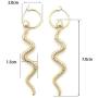 Osemind Snake Earrings for Women Vintage Earrings Studs Dangle Earrings Long Silver Dangle Earrings Gold Snake Stud Earrings Snake Jewelry