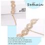 Sethain Punk Rhinestone Choker Necklace Gold Shiny Crystal Chain Pendant Collar Necklaces Party Jewelry Accessories for Women and Girls