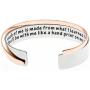 MS. CLOVER Gifts for Teacher, What I Learned from You-Thank You for Helping Me Grow Hand Stamped Stainless Steel Cuff Bracelets, Teacher Gift, Graduation Gifts.
