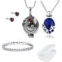 PPX 5 Pcs Vampire Diaries Necklaces, Earrings and Bracelet - Daywalking Katherine Necklace -Verbena Necklace Chain Can Open Silver- with Transparent Storage Box