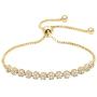 WeimanJewelry CZ Zircon Small Flower Cubic Zirconia Adjustable Chain Bracelet for Women Wedding