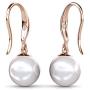 Cate & Chloe Betty 18K White Gold Plated Freshwater Pearl Earrings with Swarovski Crystals, Beautiful Classic Pearl Drop Dangle Earrings, Womens Special Occasion Jewelry