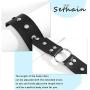 Sethain Punk Leather Choker Necklace Black Gothic Wide Leathers Chokers Collar Necklaces Jewelry Accessories for Women and Girls