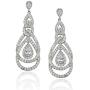 SWEETV Teardrop Bridal Earrings for Wedding, Brides, Bridesmaids, Pear Shaped Dangle Earrings for Women Prom, Rose Gold/Silver