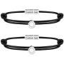 Customize Attraction Rope Braided 2pcs Bracelets with Magnetic Bells 4 Sides Engraved Perfect Jewelry Gift for Couple,Familier,Sisters,Bestfriends