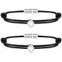 Customize Attraction Rope Braided 2pcs Bracelets with Magnetic Bells 4 Sides Engraved Perfect Jewelry Gift for Couple,Familier,Sisters,Bestfriends